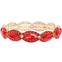 RHINESTONE BEZELED CRYSTAL STRETCH BRACELET